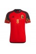 België Youri Tielemans #8 Voetbaltruitje Thuis tenue WK 2022 Korte Mouw